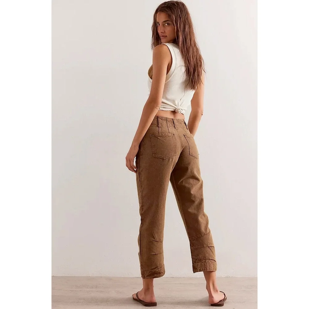 Free People Supersonic Slim Pant Breen 10 Workwear Utility Cargo Spring Y2K‎